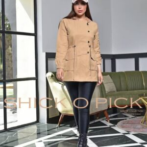 مانتو بارانی آستردار کتان کج راه کد 52kalamashop