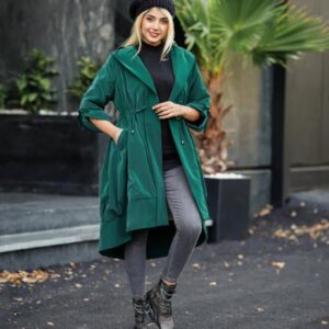 کاپشن زنانه چرم سیلیکونی کد 53kalamashop