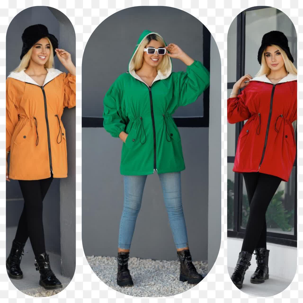 کاپشن زنانه چرم سیلیکونی